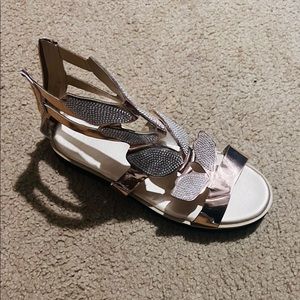 Gold  womens sandals size 10